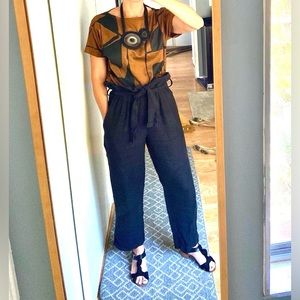 Linen Paper Bag Pants